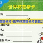 世界杯竞猜卡片-世界杯竞猜卡片的魅力与策略