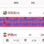 世界杯手机下注app-世界杯手机下注APP，便捷、娱乐与风险并存的数字体验