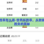世界杯胜率怎么看-世界杯胜率，从数据中洞察胜负的奥秘