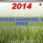 足球世界杯竞猜题-足球世界杯竞猜，激情与智慧的碰撞