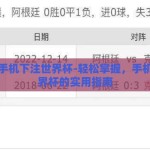 怎么用手机下注世界杯-轻松掌握，手机下注世界杯的实用指南