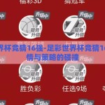 足彩世界杯竞猜16强-足彩世界杯竞猜16强，激情与策略的碰撞