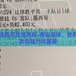 竞彩足球胜平负世界杯-竞彩足球，世界杯胜平负的魅力与策略