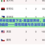 男篮世界杯在哪里下注-男篮世界杯，激情与智慧的碰撞——理性观赛与合法投注指南