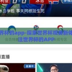 下注世界杯的app-探索世界杯观赛新体验，下注世界杯的APP