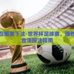 世界杯在哪里下注-世界杯足球赛，理性观赛与合法投注指南