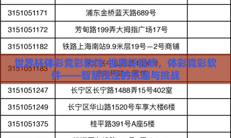 世界杯体彩竞彩软件-世界杯狂欢,体彩竞彩软件——智慧投注的乐趣与挑战 世界杯体彩竞彩软件-世界杯狂欢,体彩竞彩软件——智慧投注的乐趣与挑战