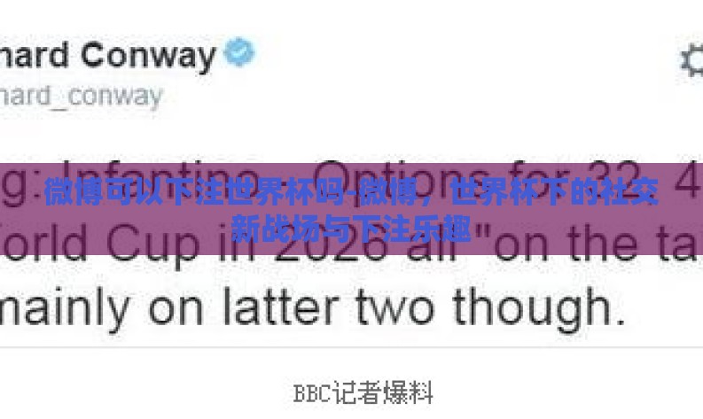 微博可以下注世界杯吗-微博，世界杯下的社交新战场与下注乐趣