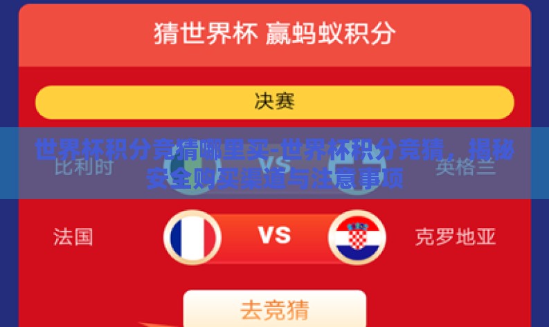 世界杯积分竞猜哪里买-世界杯积分竞猜，揭秘安全购买渠道与注意事项