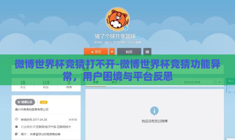 微博世界杯竞猜打不开-微博世界杯竞猜功能异常，用户困境与平台反思