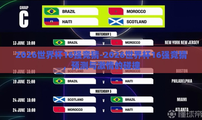 2026世界杯16强竞猜-2026世界杯16强竞猜,预测与激情的碰撞 2026世界杯16强竞猜-2026世界杯16强竞猜,预测与激情的碰撞