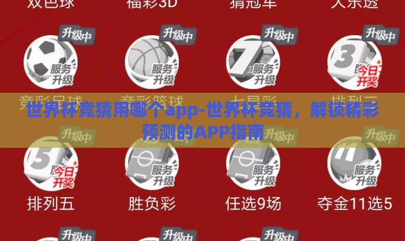 世界杯竞猜用哪个app-世界杯竞猜，解锁精彩预测的APP指南
