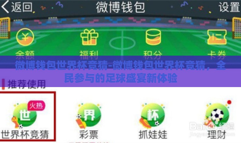 微博钱包世界杯竞猜-微博钱包世界杯竞猜，全民参与的足球盛宴新体验