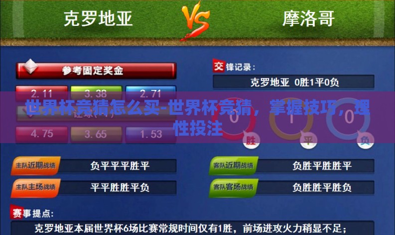 世界杯竞猜怎么买-世界杯竞猜，掌握技巧，理性投注