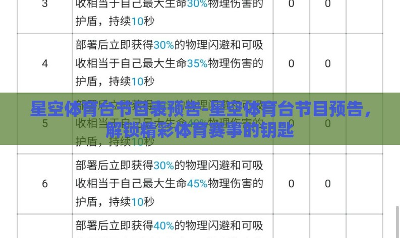 星空体育台节目表预告-星空体育台节目预告,解锁精彩体育赛事的钥匙 星空体育台节目表预告-星空体育台节目预告,解锁精彩体育赛事的钥匙