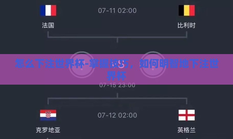 怎么下注世界杯-掌握技巧,如何明智地下注世界杯 怎么下注世界杯-掌握技巧,如何明智地下注世界杯